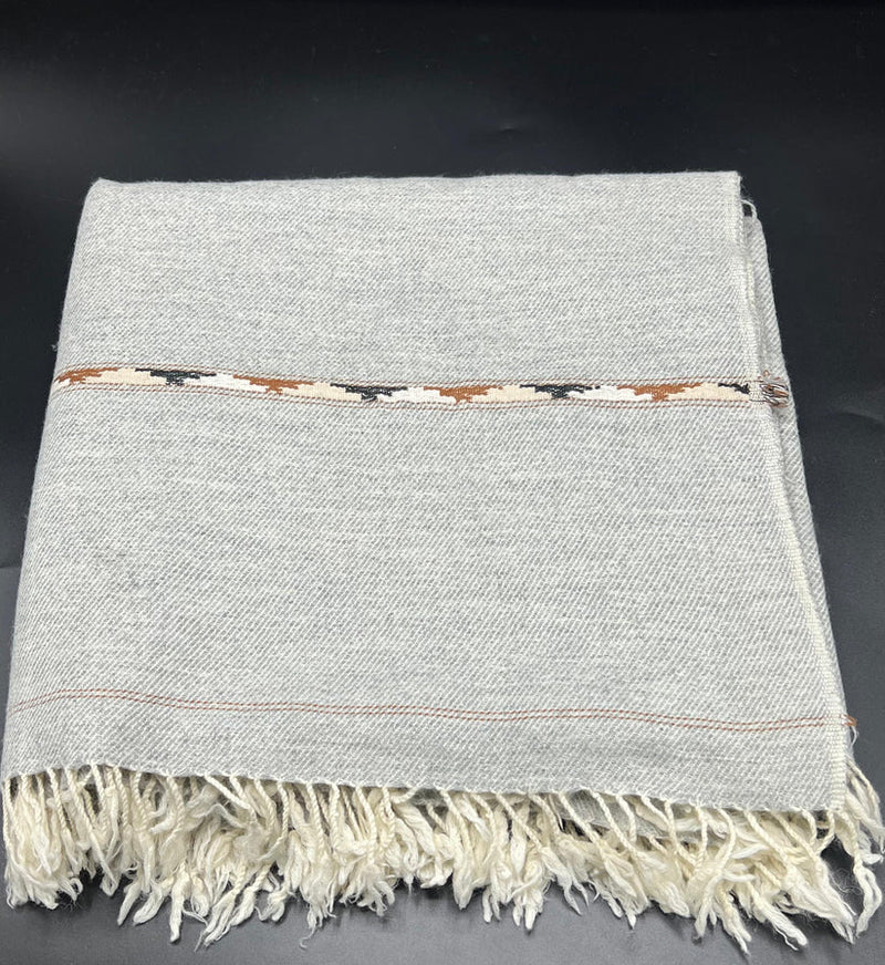 Grey Handmade woolen shawl