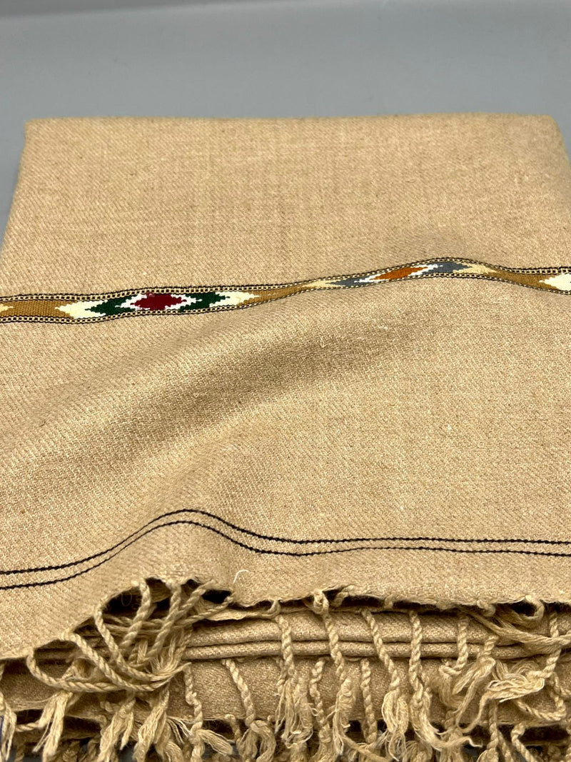 Angora Special woolen shawl camel