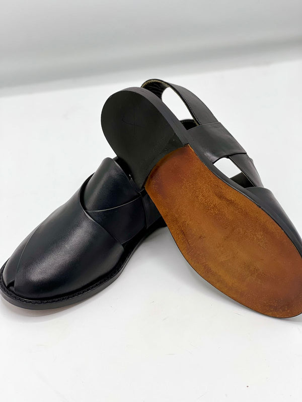 Watan speical leather sole chappal (black coluor100 % leather)