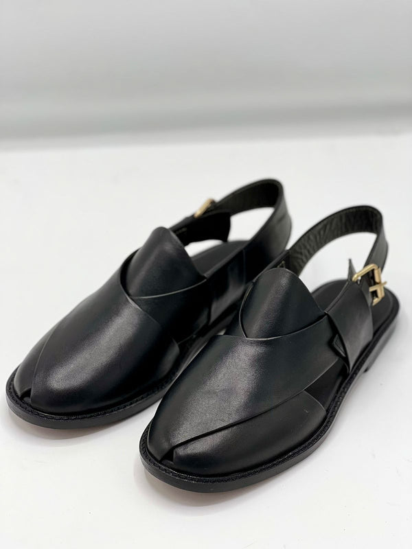 Watan speical leather sole chappal (black coluor100 % leather)