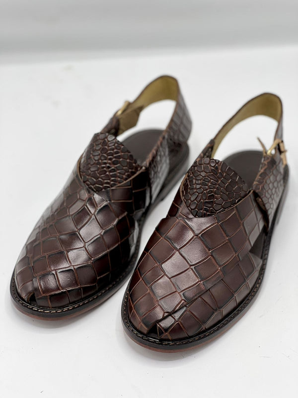 Watan speical leather sole chappal (brown dot color 100 % leather)