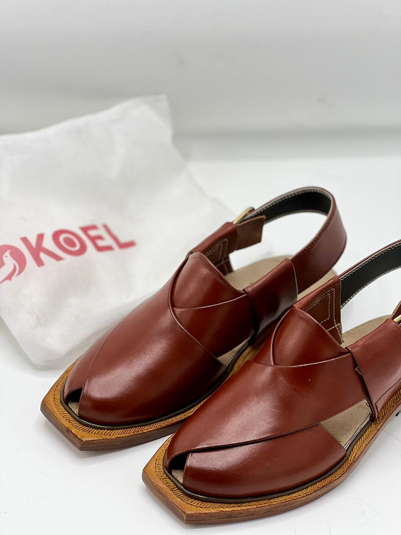 Norozi Brown Chappal (pure leather and handmade)