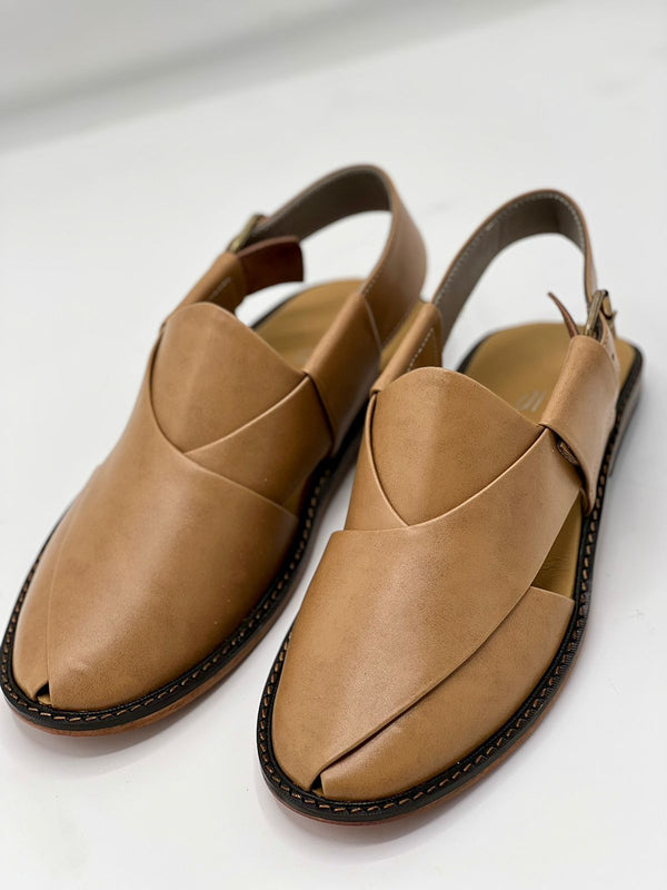 Watan speical leather sole chappal (camel color 100% leather)